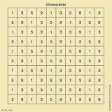 Luftgewehr Glücksscheiben, "100 Zahlenfelder", Art.-Nr. 1032