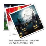 Luftgewehr Glücksscheiben,  Satz aus 12 Motiven a 10 Stück, Art.-Nr. 1937