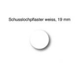 Schusslochpflaster, 19 mm Durchmesser, weiss, Art.-Nr. 9919 U