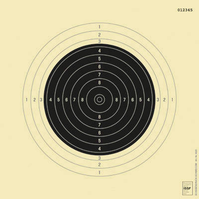 Kleinkaliber Einsteckscheiben, ISSF-konform, nummeriert, Art.-Nr. 3020 SN